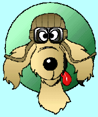Dog with Old-Style Aviator Helmet and Goggles