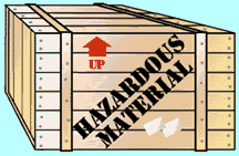 Cargo Box Labeled Hazardous Material