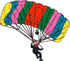 Skydiver with Parachute Deployed