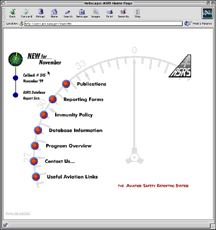 Snapshot of the ASRS Default Webpage