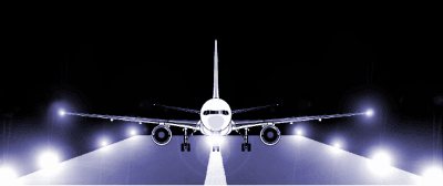 Jet Landing at Night 