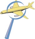 aircraft under magnifying glass