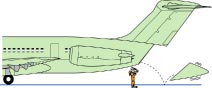 Tail bouncing off aircraft