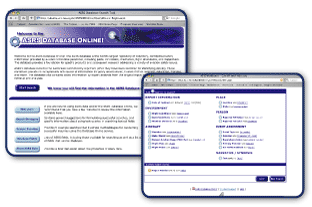 Screenshots of ASRS Database Online