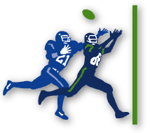 Image of two football players going after the ball.