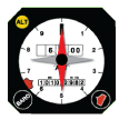 altimeter with compass center