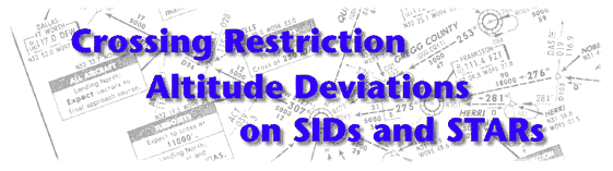 Crossing Restriction Altitude Deviations on SIDs and STARs