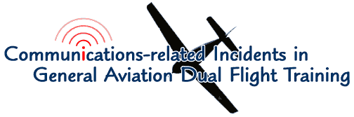 Communications-related Incidents in GA Dual Flight Training